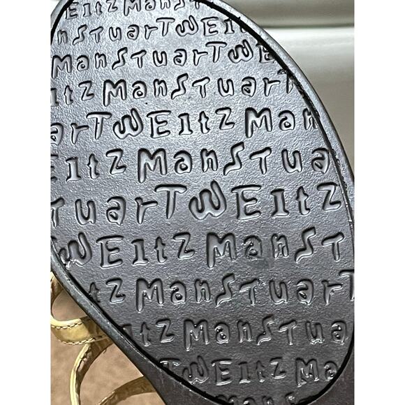 Stuart Weitzman Strappy Tortoiseshell & Leather Wedge Sandals 6.5 - Picture 9 of 9